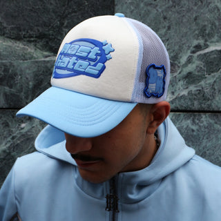 Baby Blue Puff Trucker